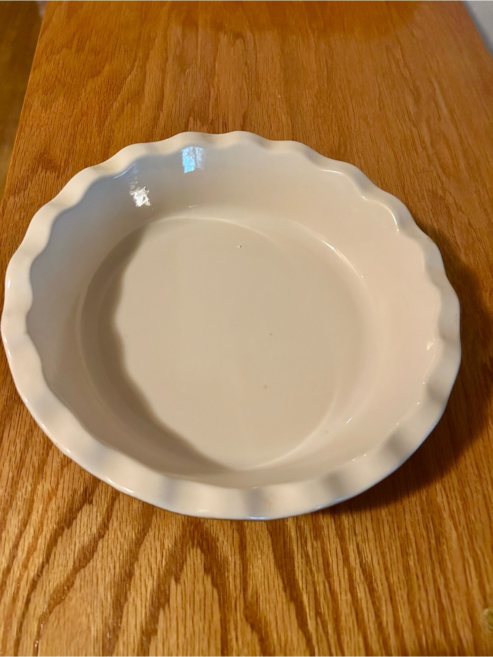 Emile Henry France caramel brown ribbed 10” pie plate - Picture 3 of 4